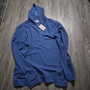 Peter Millar 1/4 Zip Sweater L Blue Crown Crafted Golf Summer Comfort.